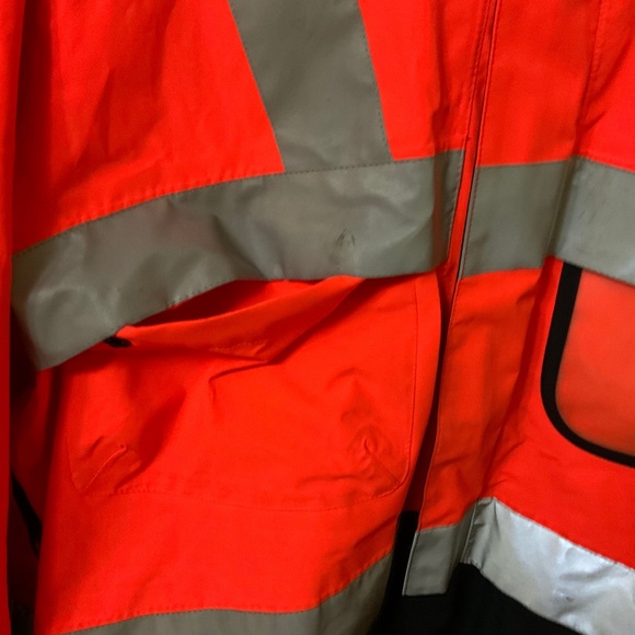 Delta Airlines Lands' End Orange Reflective Hi Vis Jacket M Ramp Agent - Picture 11 of 14